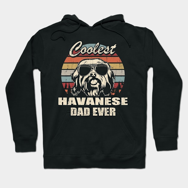 Coolest Havanese Dad Ever Vintage Hoodie by IainDodes